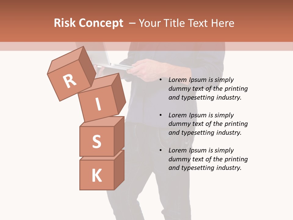 Fulllength Happy Computer PowerPoint Template