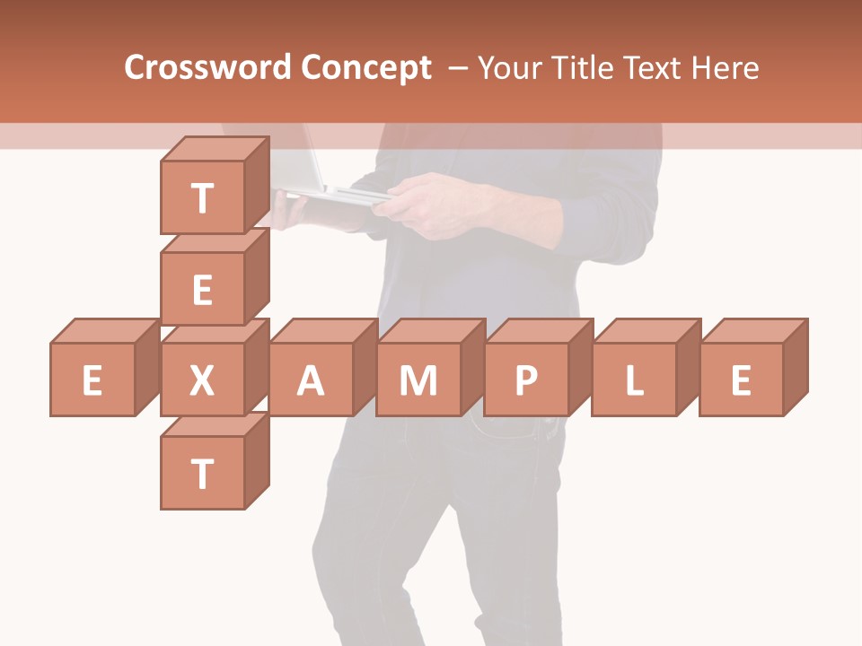 Fulllength Happy Computer PowerPoint Template