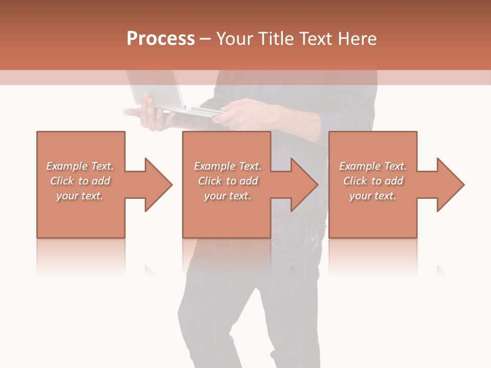 Fulllength Happy Computer PowerPoint Template