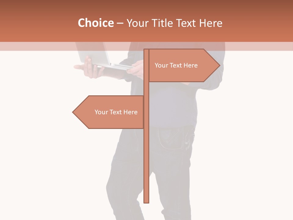 Fulllength Happy Computer PowerPoint Template
