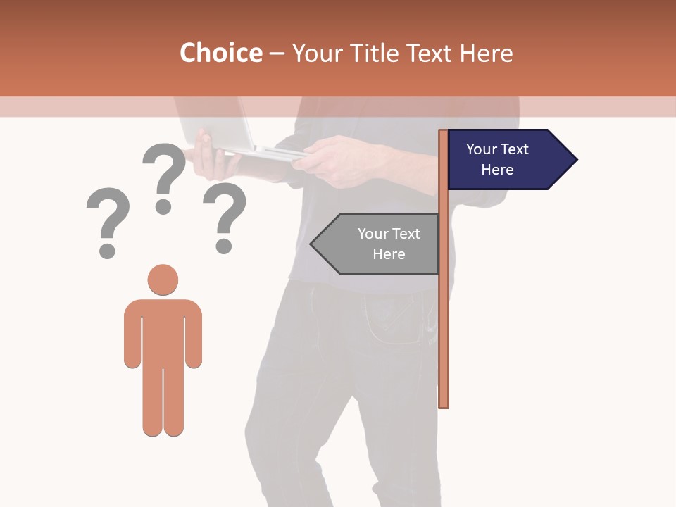 Fulllength Happy Computer PowerPoint Template