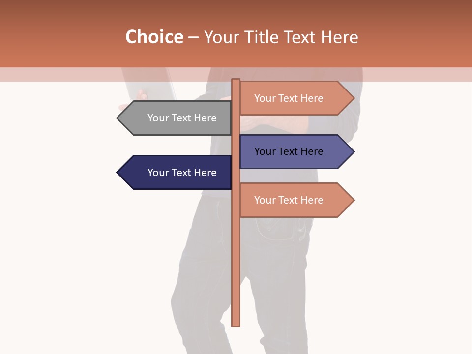 Fulllength Happy Computer PowerPoint Template