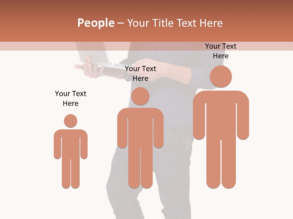 Fulllength Happy Computer PowerPoint Template