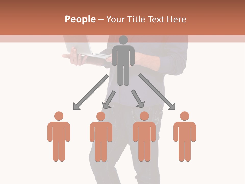 Fulllength Happy Computer PowerPoint Template