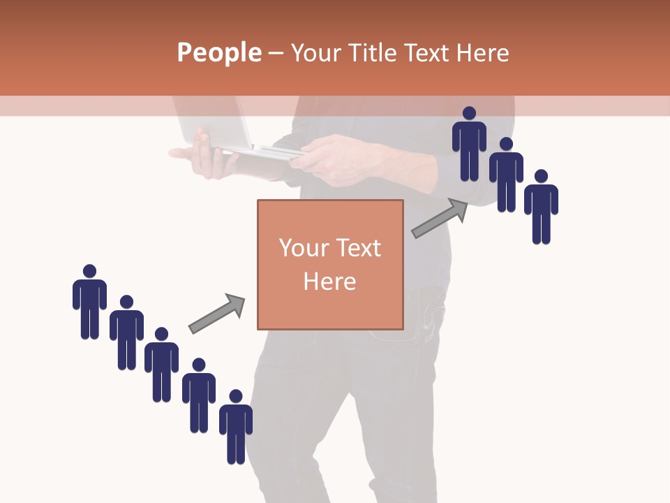 Fulllength Happy Computer PowerPoint Template
