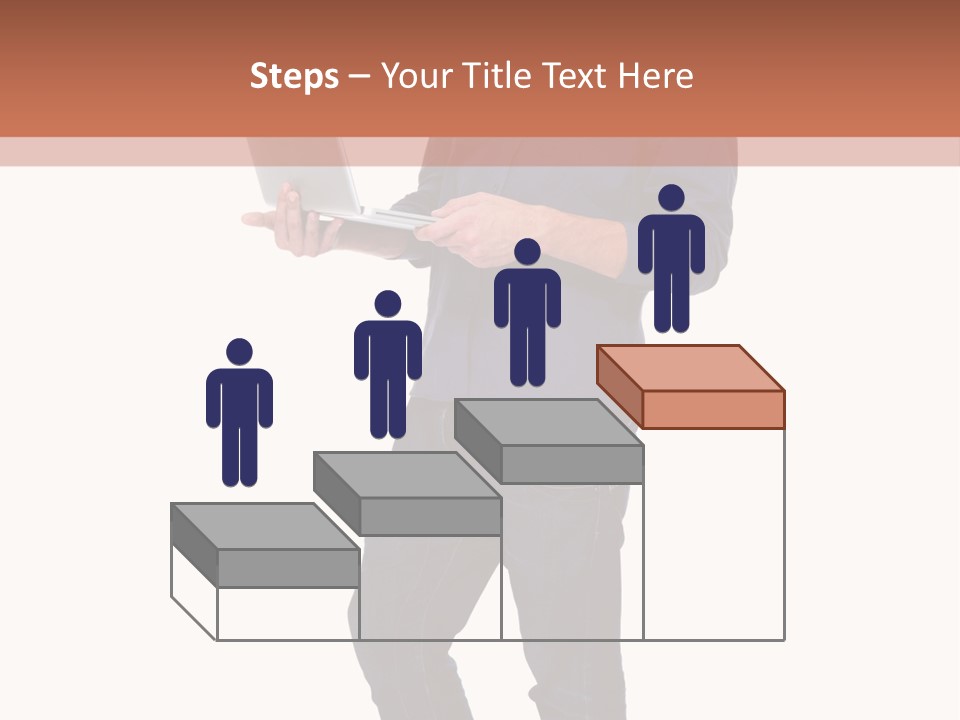 Fulllength Happy Computer PowerPoint Template