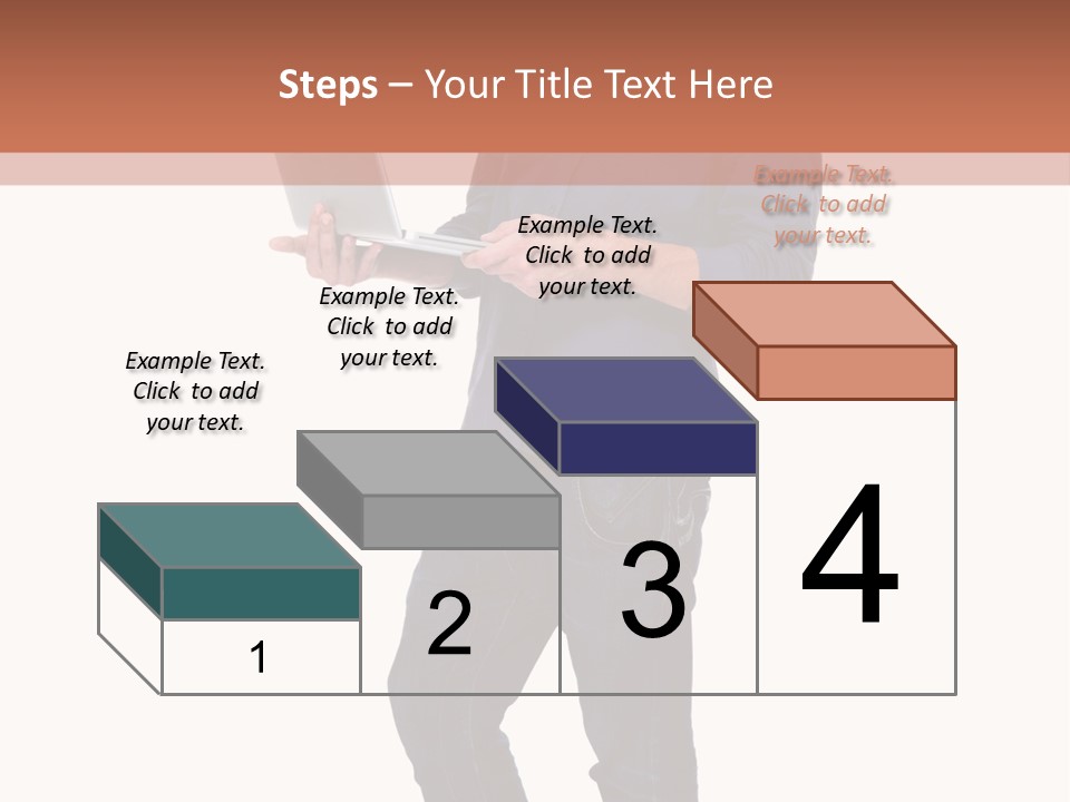 Fulllength Happy Computer PowerPoint Template