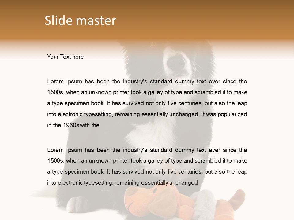 Animal Border Doggy PowerPoint Template