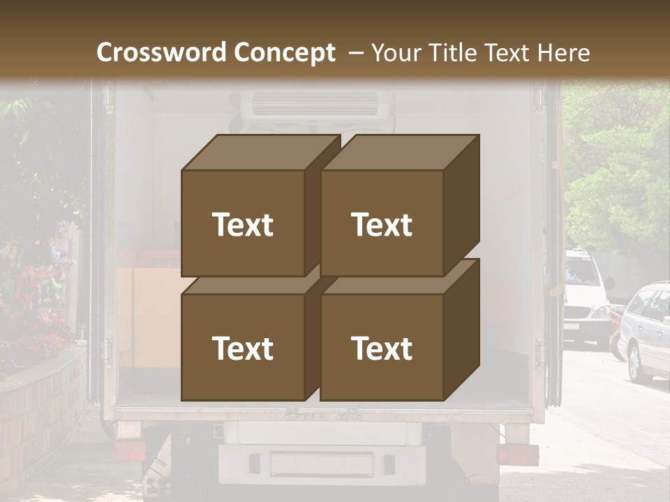 Delivering Distributing Cargo PowerPoint Template