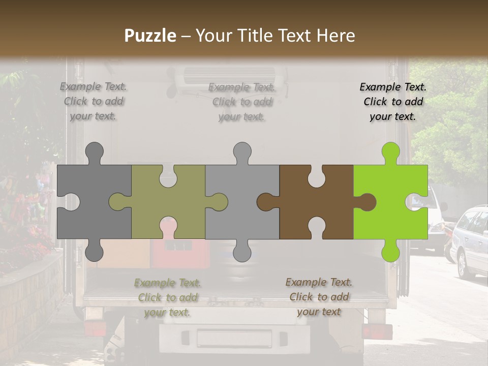 Delivering Distributing Cargo PowerPoint Template