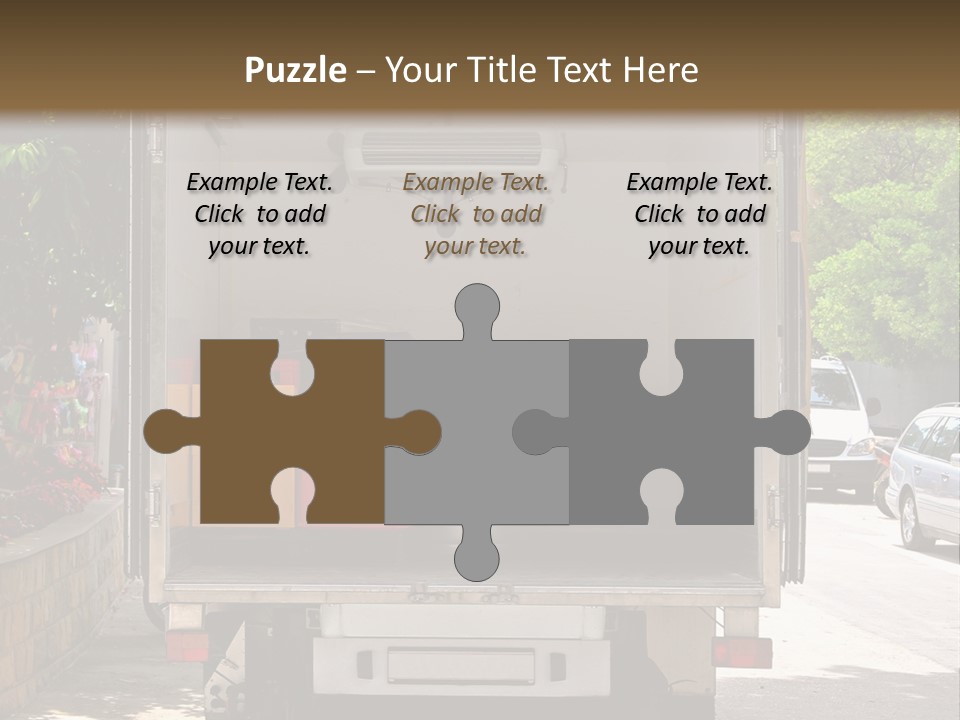 Delivering Distributing Cargo PowerPoint Template