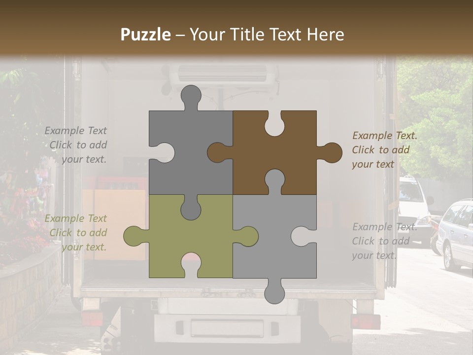 Delivering Distributing Cargo PowerPoint Template