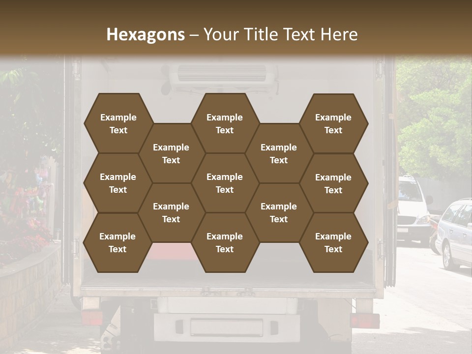 Delivering Distributing Cargo PowerPoint Template