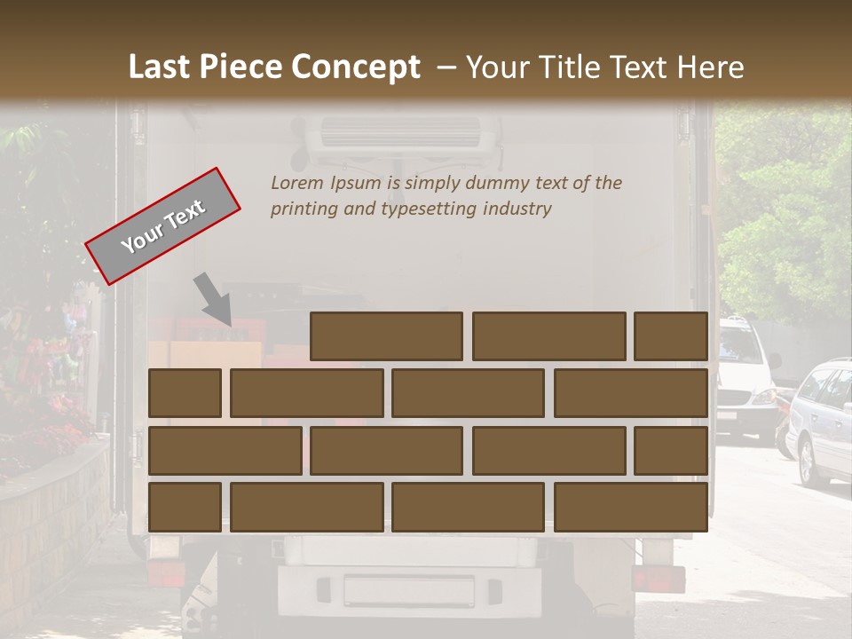 Delivering Distributing Cargo PowerPoint Template
