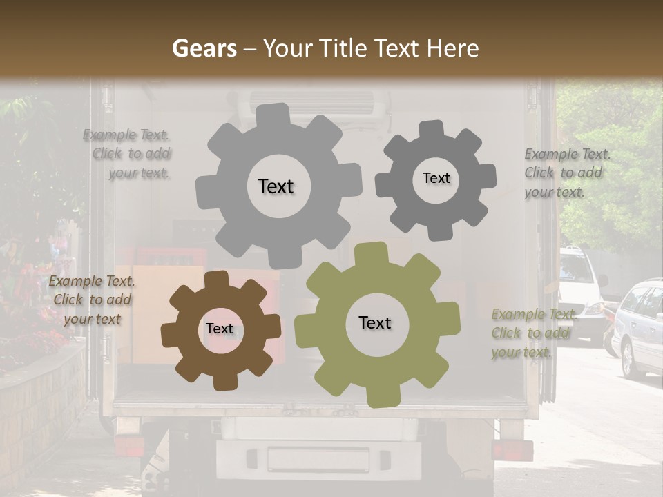 Delivering Distributing Cargo PowerPoint Template