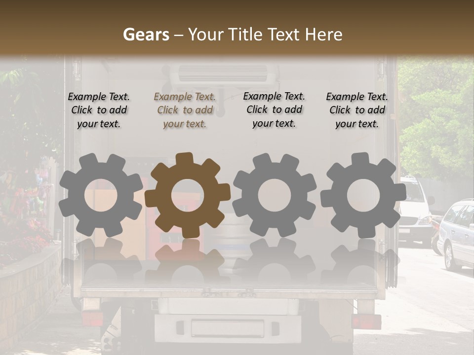 Delivering Distributing Cargo PowerPoint Template