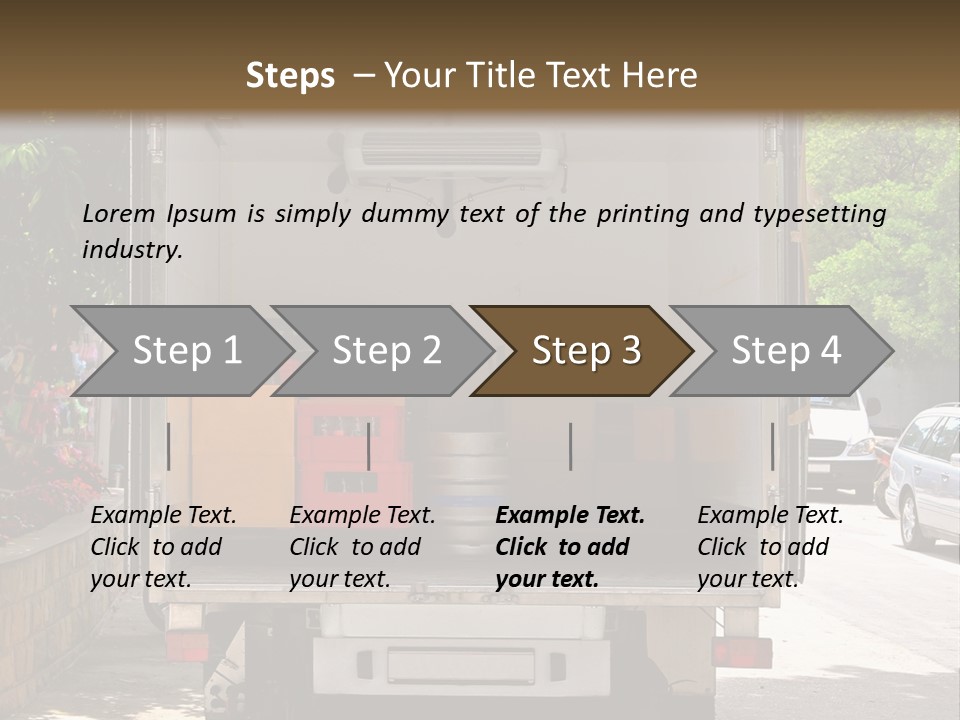Delivering Distributing Cargo PowerPoint Template