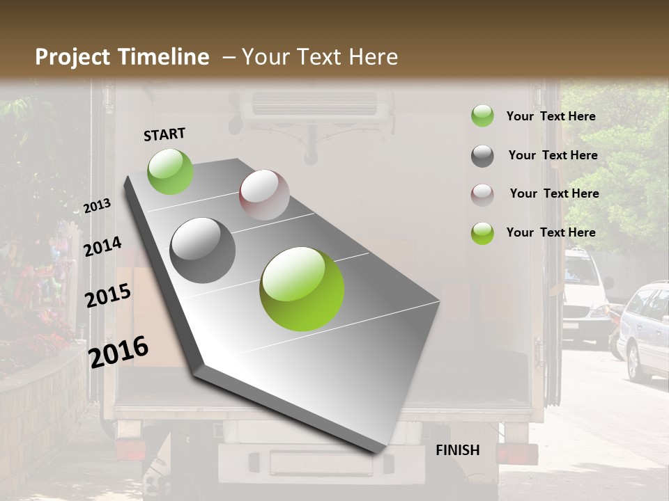 Delivering Distributing Cargo PowerPoint Template