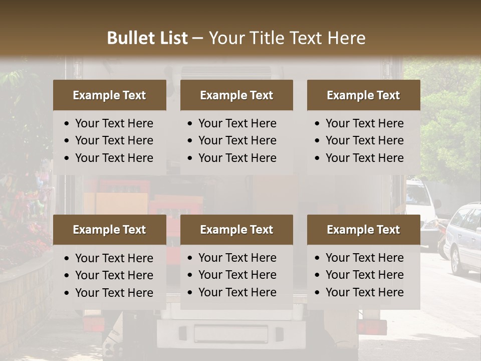 Delivering Distributing Cargo PowerPoint Template