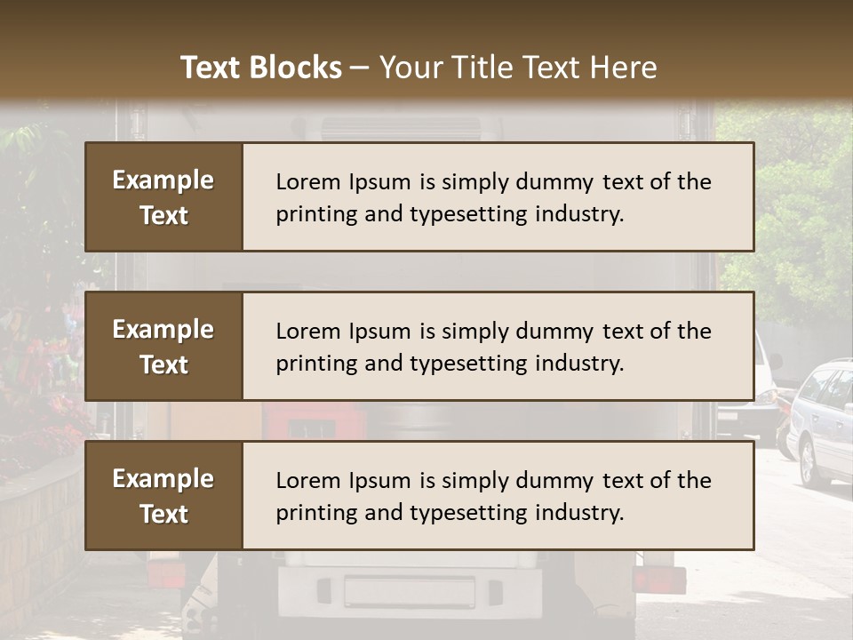 Delivering Distributing Cargo PowerPoint Template