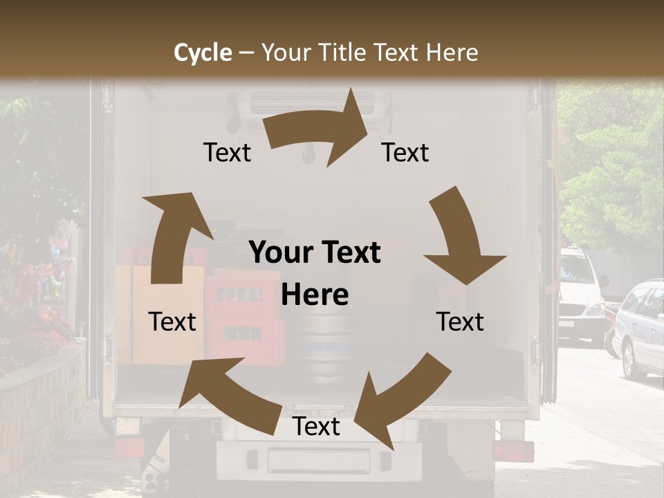 Delivering Distributing Cargo PowerPoint Template
