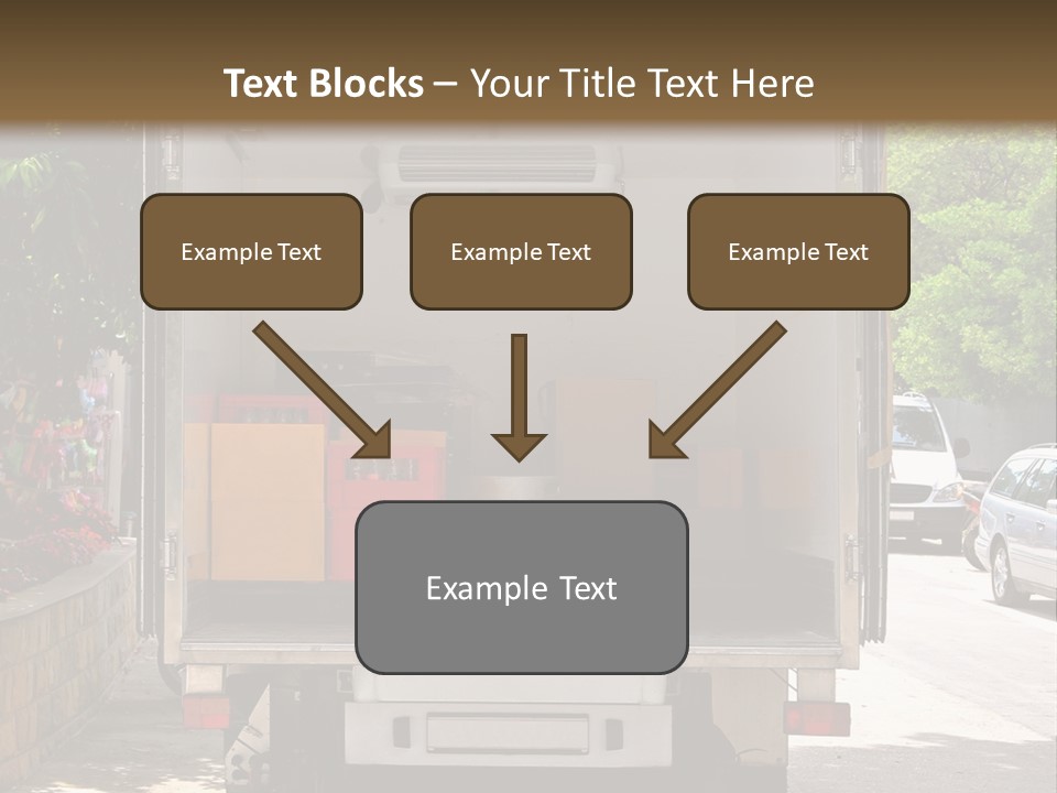 Delivering Distributing Cargo PowerPoint Template