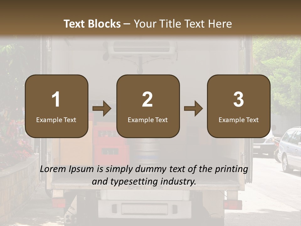 Delivering Distributing Cargo PowerPoint Template