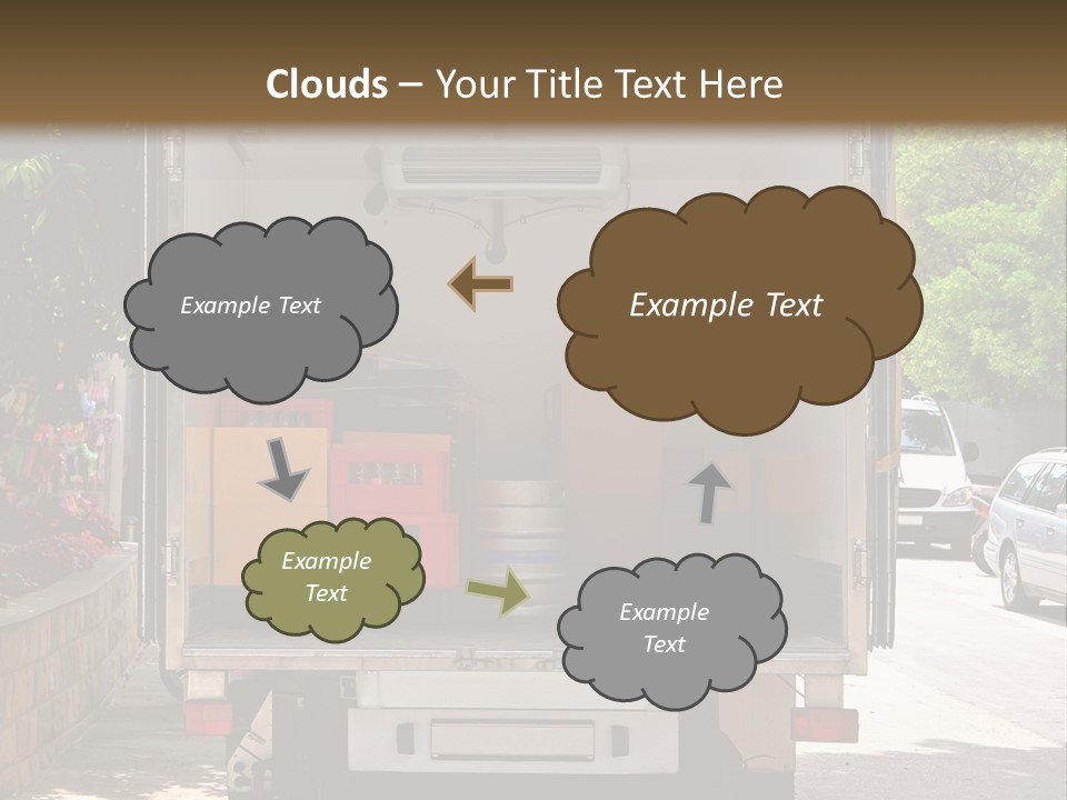 Delivering Distributing Cargo PowerPoint Template