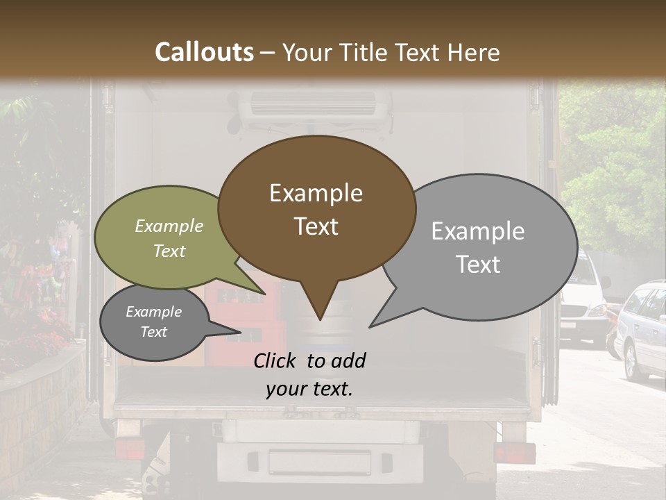 Delivering Distributing Cargo PowerPoint Template