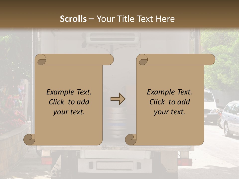 Delivering Distributing Cargo PowerPoint Template