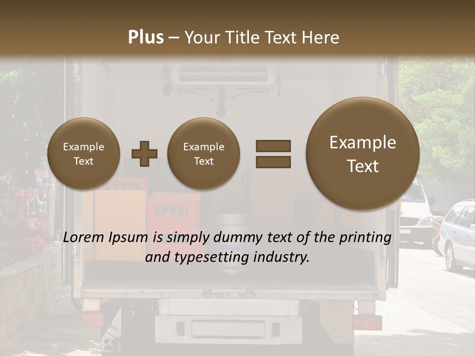 Delivering Distributing Cargo PowerPoint Template