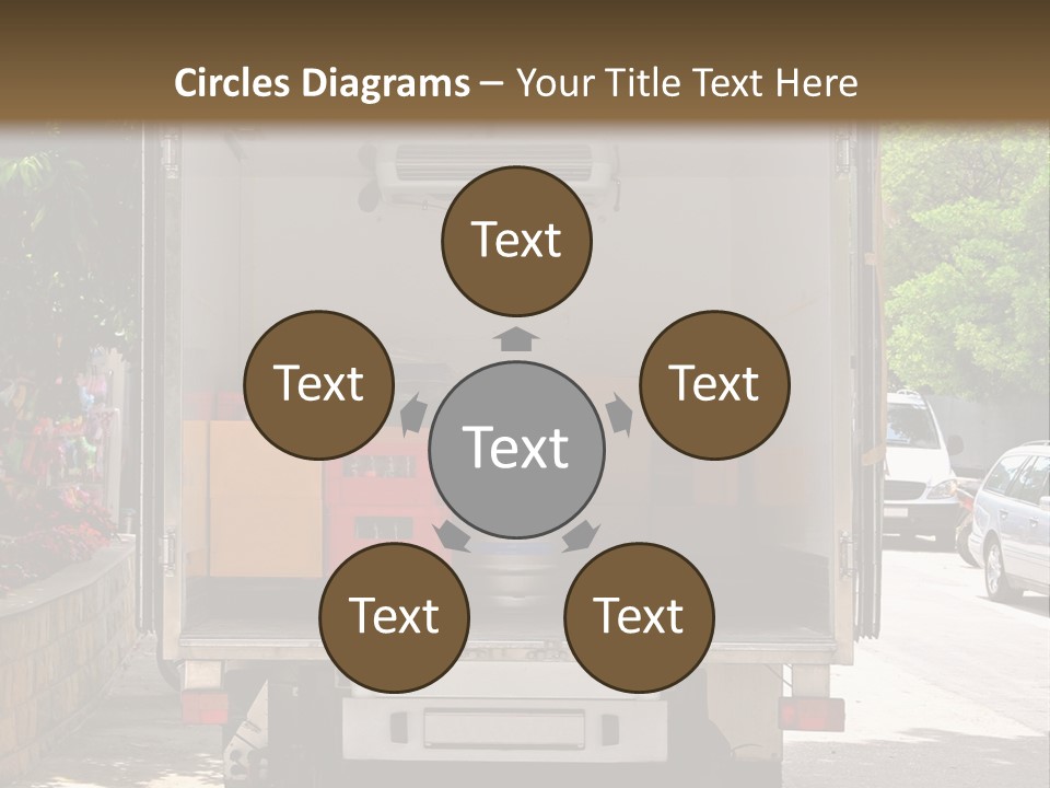 Delivering Distributing Cargo PowerPoint Template