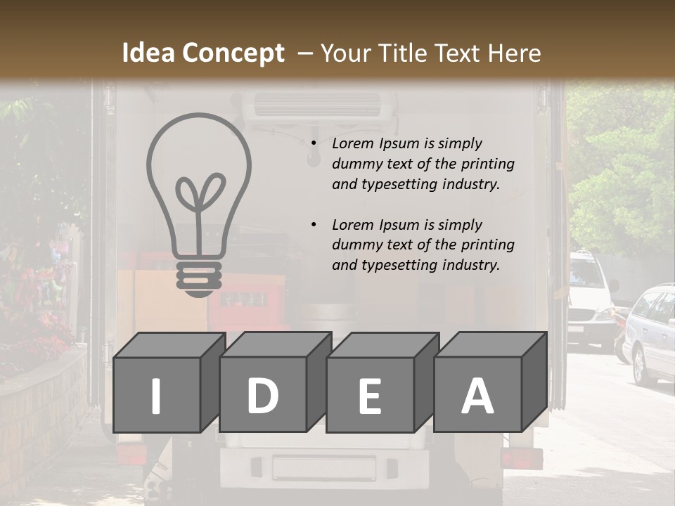 Delivering Distributing Cargo PowerPoint Template
