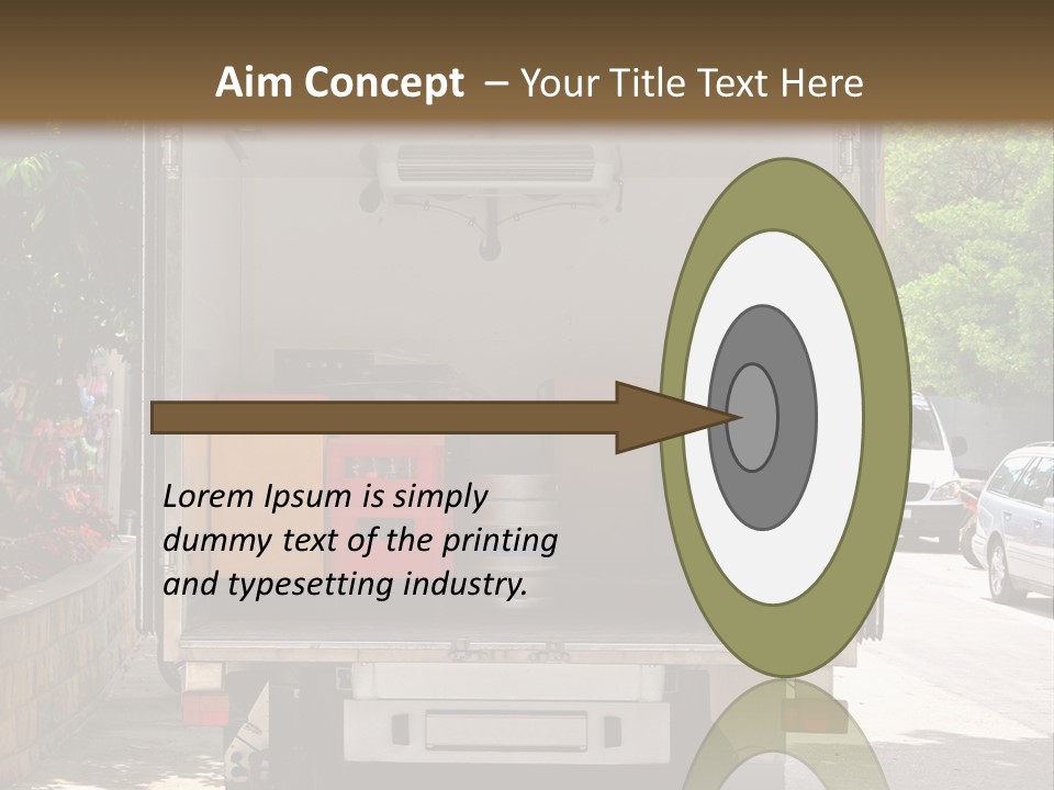 Delivering Distributing Cargo PowerPoint Template