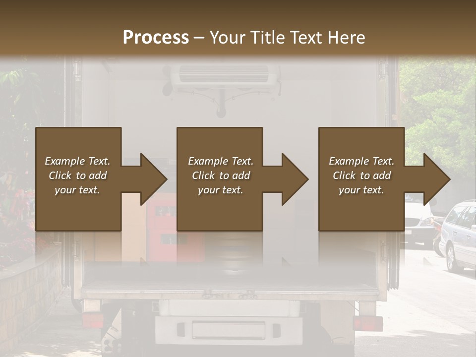 Delivering Distributing Cargo PowerPoint Template
