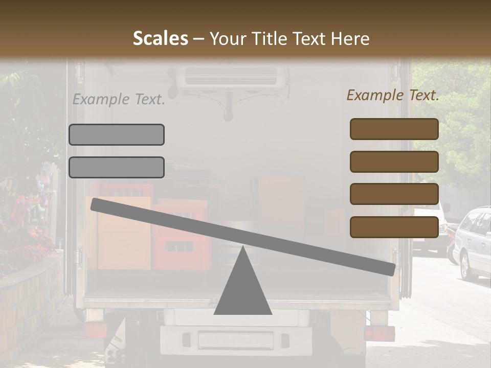 Delivering Distributing Cargo PowerPoint Template