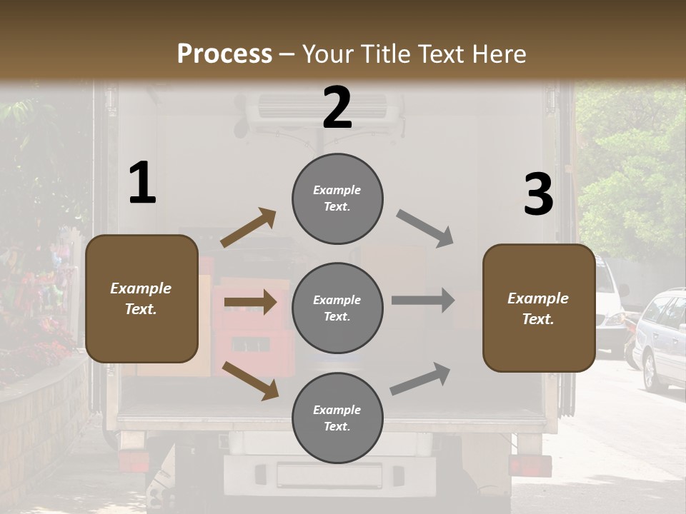 Delivering Distributing Cargo PowerPoint Template