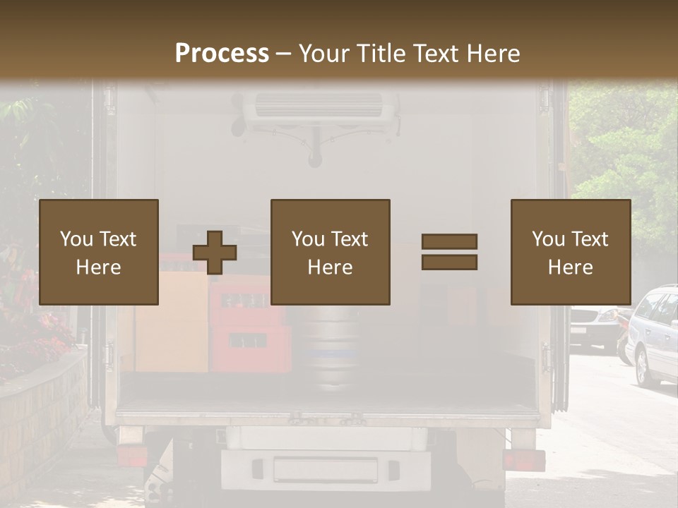 Delivering Distributing Cargo PowerPoint Template