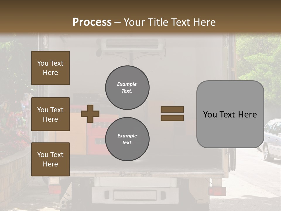 Delivering Distributing Cargo PowerPoint Template