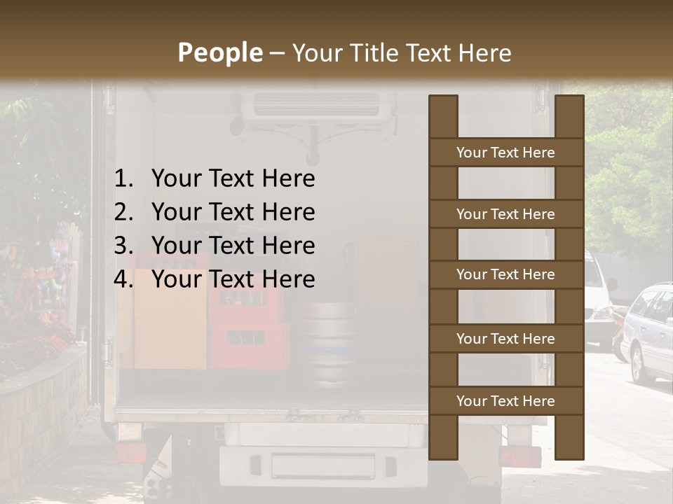 Delivering Distributing Cargo PowerPoint Template