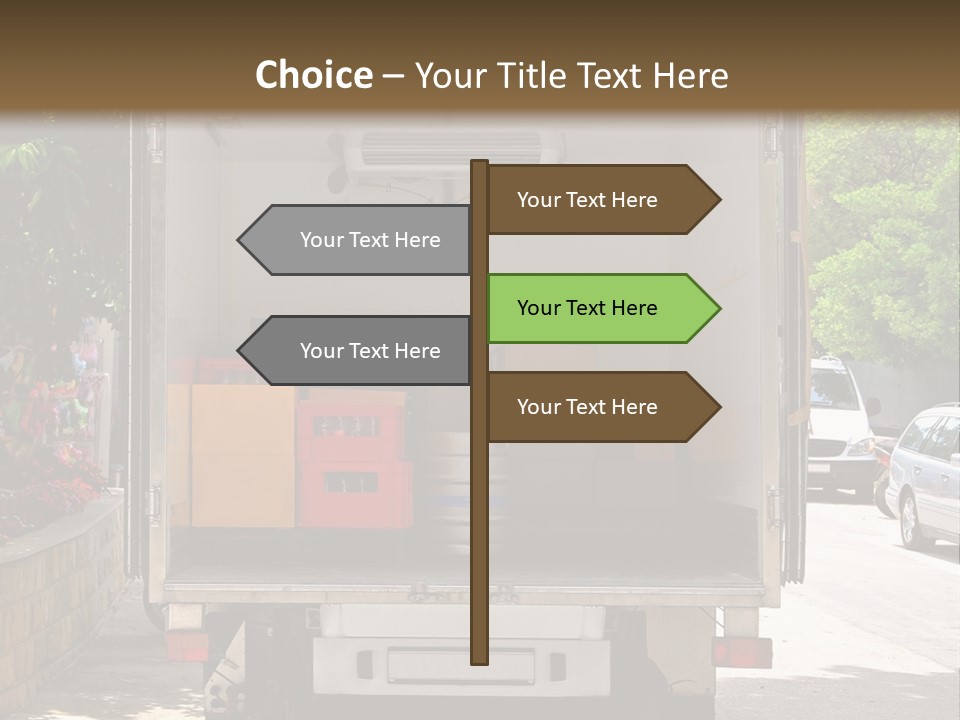 Delivering Distributing Cargo PowerPoint Template
