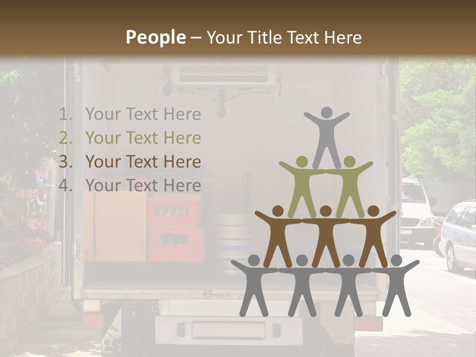 Delivering Distributing Cargo PowerPoint Template
