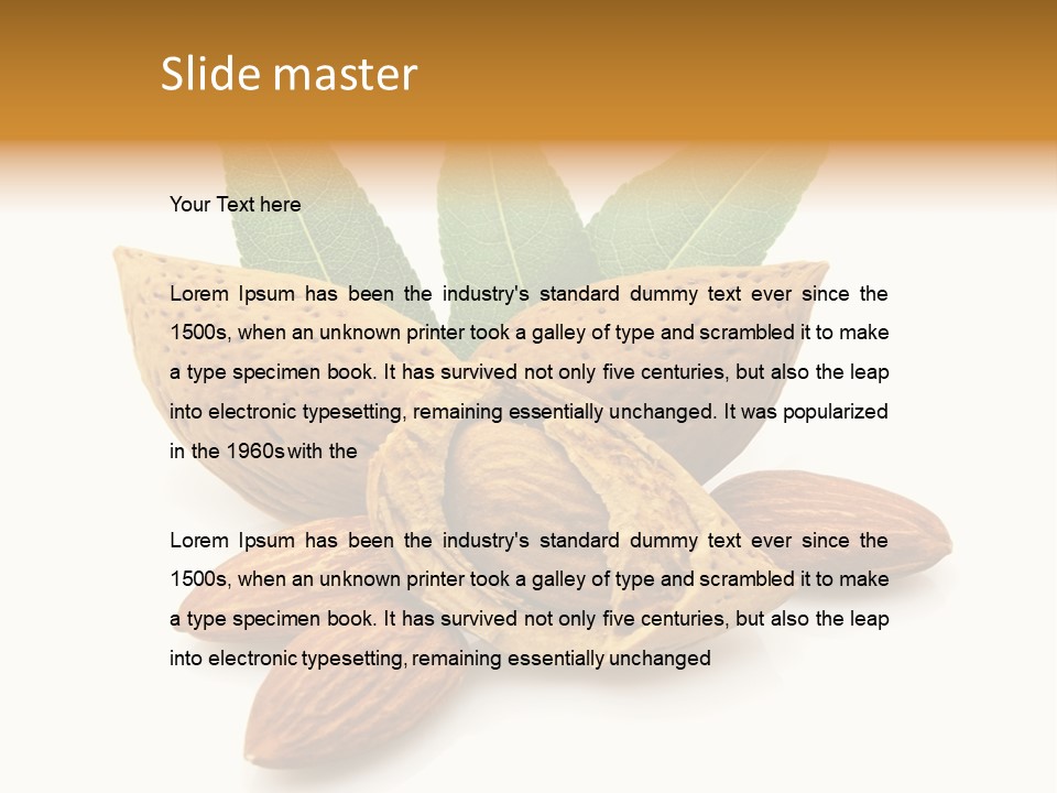 Group Closeup Almond PowerPoint Template