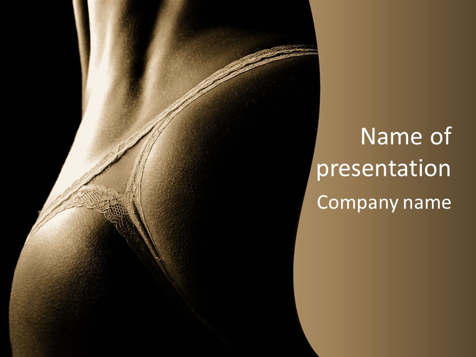 Background Woman Muscular PowerPoint Template
