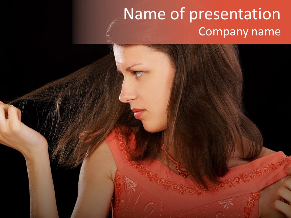 Unhealthy Long Female PowerPoint Template