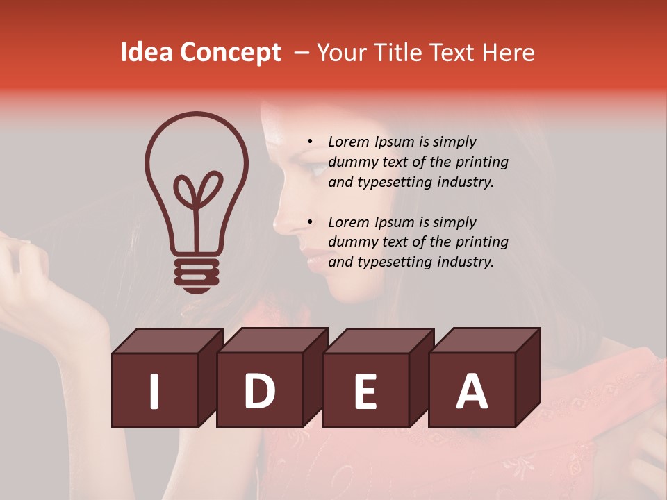 Unhealthy Long Female PowerPoint Template