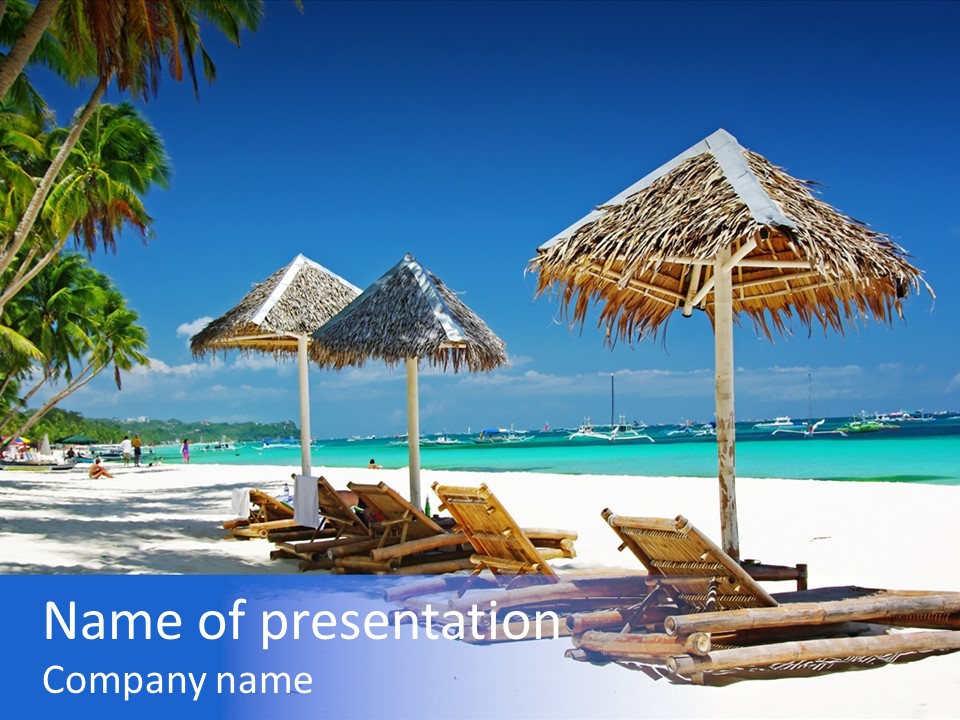 Maldives Travel Solitude PowerPoint Template