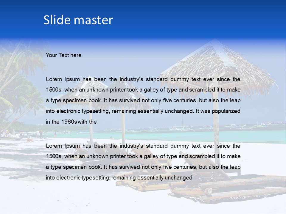 Maldives Travel Solitude PowerPoint Template