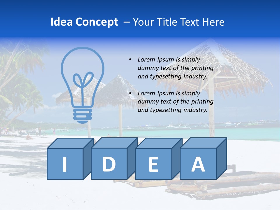 Maldives Travel Solitude PowerPoint Template