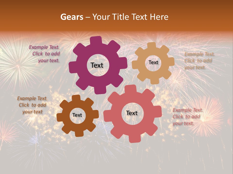 Rockets Colors Exploding PowerPoint Template